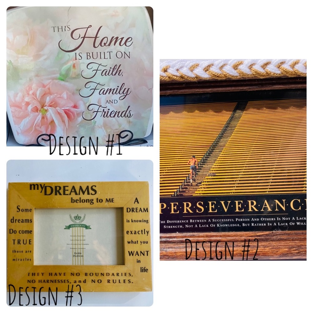 NWOT Inspirational decor and pic frames - $19ea